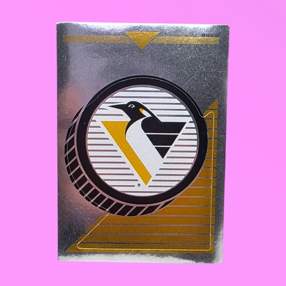 1993-94 Panini Hockey Pittsburgh Penguins Logo Foil Sticker - Picture 1 of 3